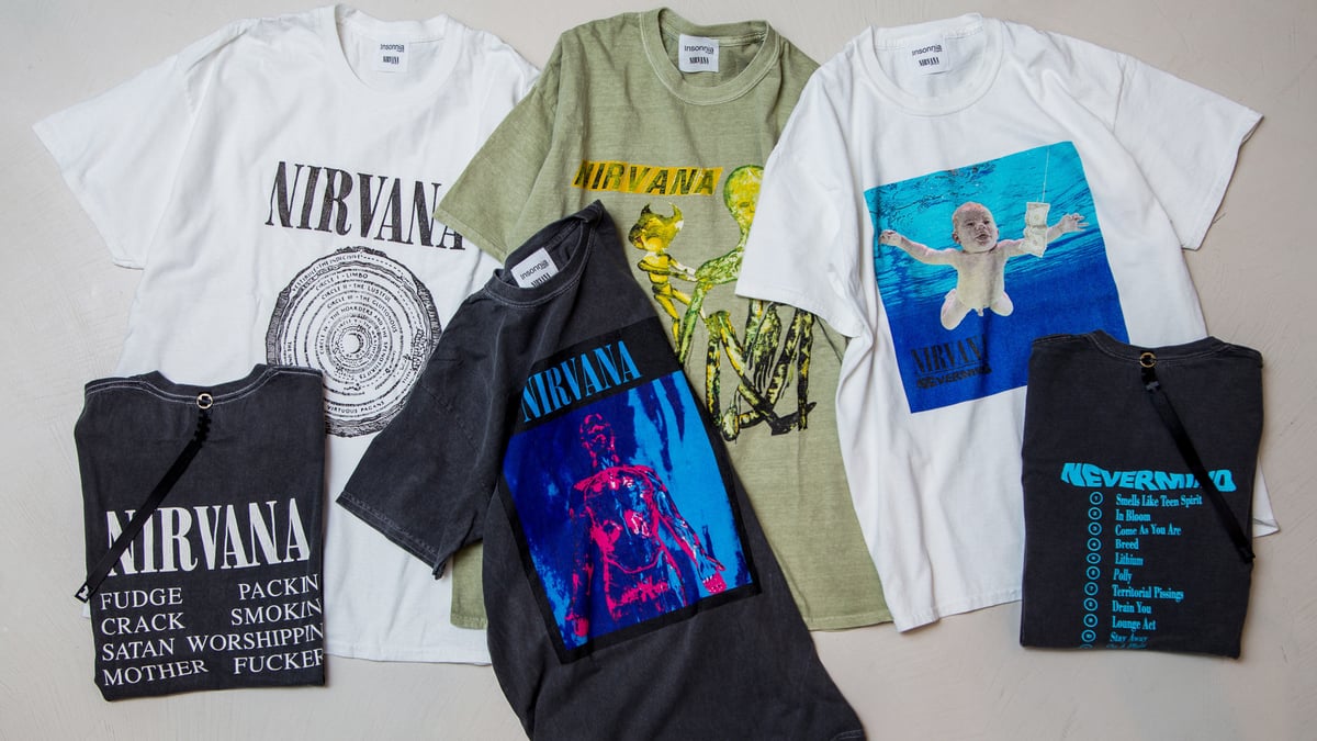 NIRVANAの復刻Tシャツとヴィンテージグッズを販売、数万円のアイテムも
