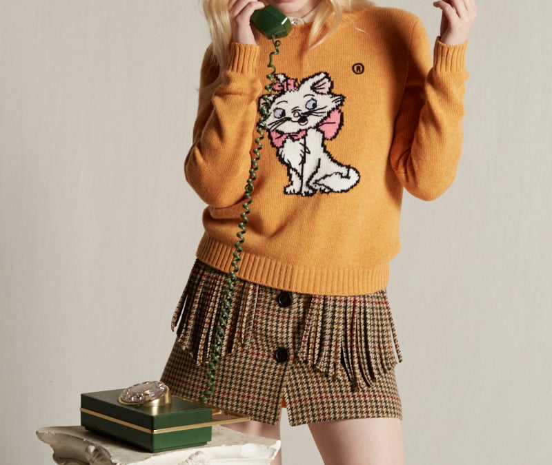 miumiu　スカート　猫のデザイン