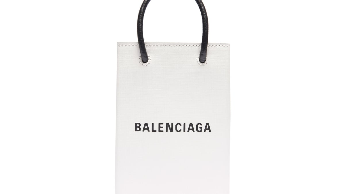 BALENCIAGA バレンシアガ SHOPPING PHONE HOLDER ショッピングバッグ フォンホルダー スクエアカーフ ショルダーバッグ ホワイト 593826 バレンシアガ Balenciaga SHOPPING PHONE HOLDER フォンホルダー