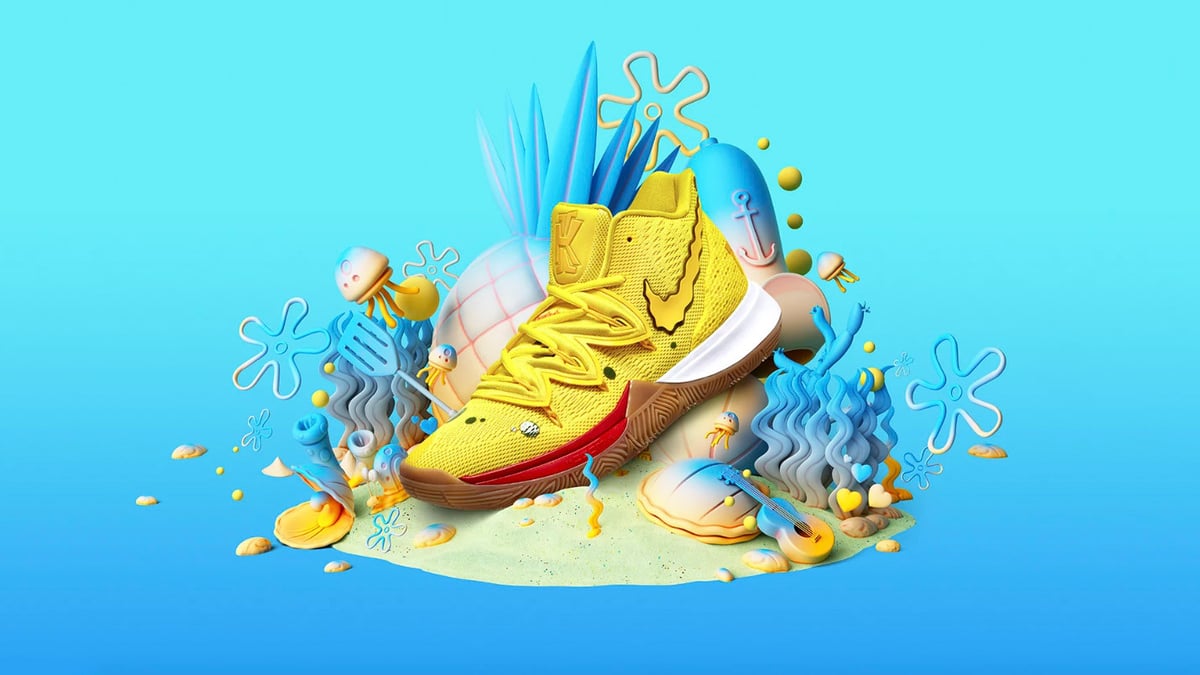 スポンジ・ボブのキャラクターがシューズに、ナイキ×カイリー