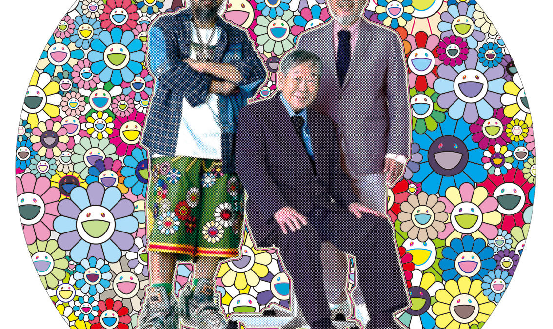 村上隆　版画&amp;ポスター　バカな家族の狂詩曲　レインボーお花にっこりね！! セット 村上隆 版画&ポスター バカな家族の狂詩曲 レインボーお花