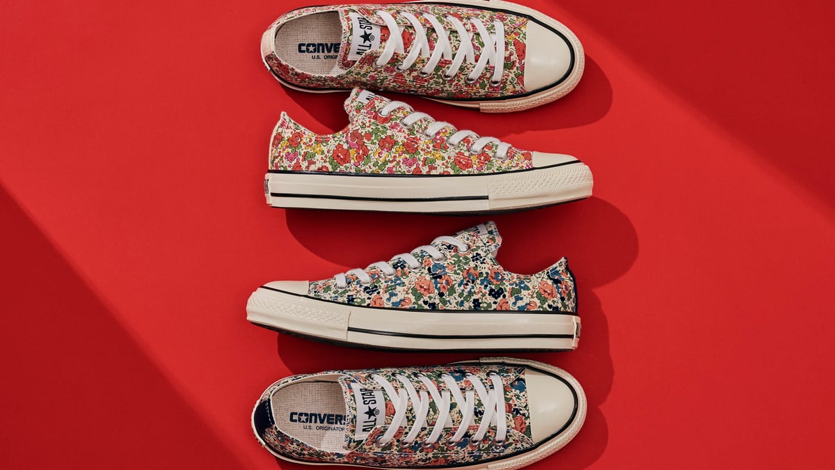 CONVERSE リバティフラワープリント スニーカー US 23.5 コンバース、リバティ・ファブリックスとコラボしたオールスターを発売