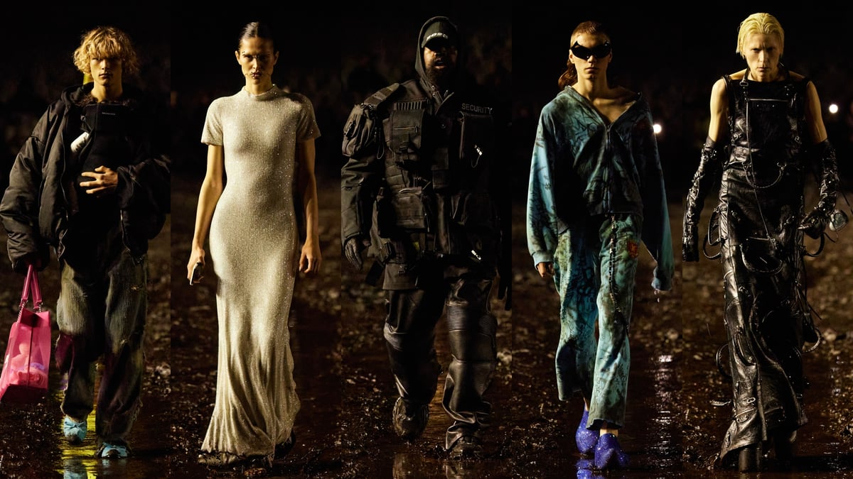 国内即発/関税込 セール!BALENCIAGA カモフラージュ マスク ラグジュアリーとは何なのか?「バレンシアガ」が泥ランウェイに