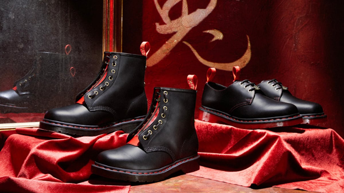 在庫残りわずか Dr.martens ディテールにレッドを採用 ドクター