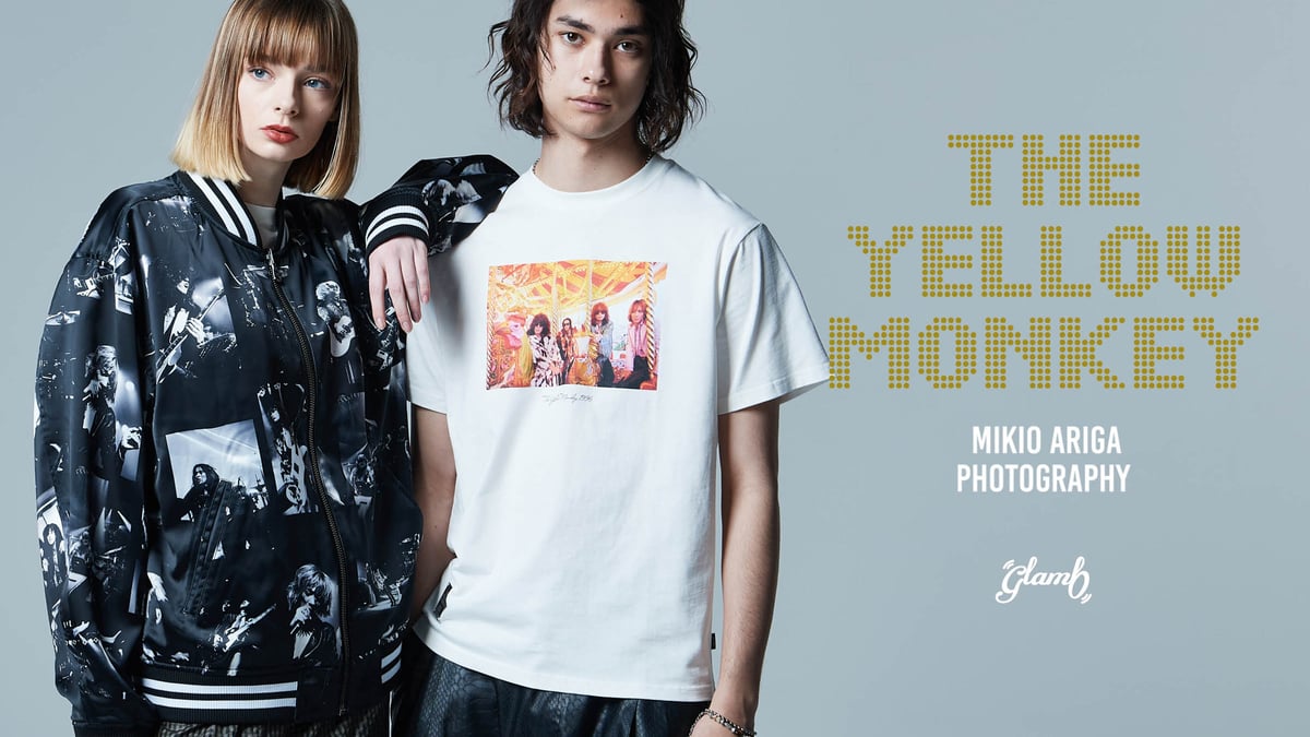 90年代のTHE YELLOW MONKEYの写真をTシャツに glambからコラボアイテム 