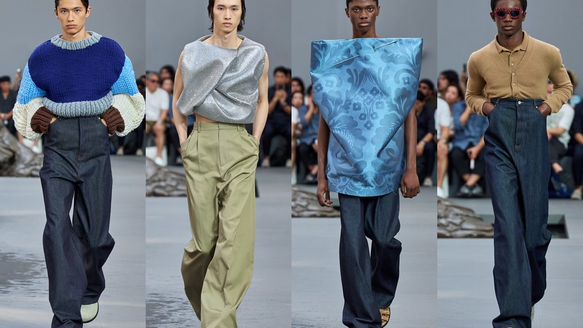 ロエベ　2024春夏　ハイウエスト　デニムパンツ　36 ロエベ 2024春夏 ハイウエスト デニムパンツ 36