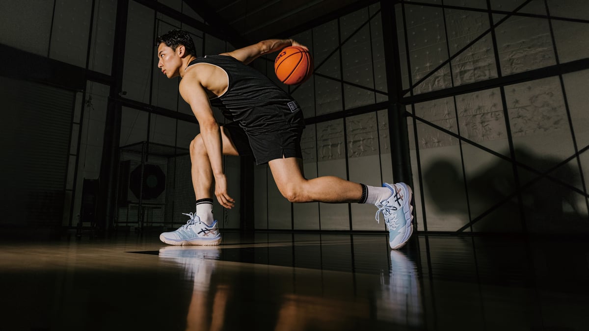 ASICS バスケットボールシューズ ホワイト/ゴールド河村勇輝選手モデル　箱◯ asics-popup-kawamurayuki-