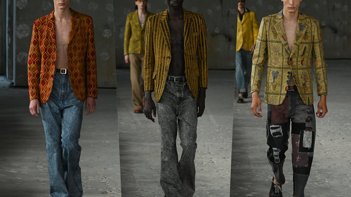 リメイク品　ジュンヤワタナベ　再構築　変形サルエル JUNYA WATANABE ジュンヤワタナベ 22AW 再構築 ライダース