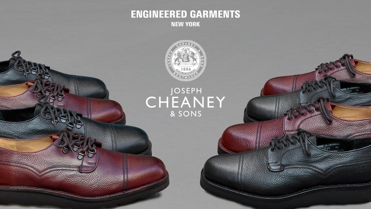 エンジニアド ガーメンツ」がジョセフ チーニーとのコラボシューズ発売