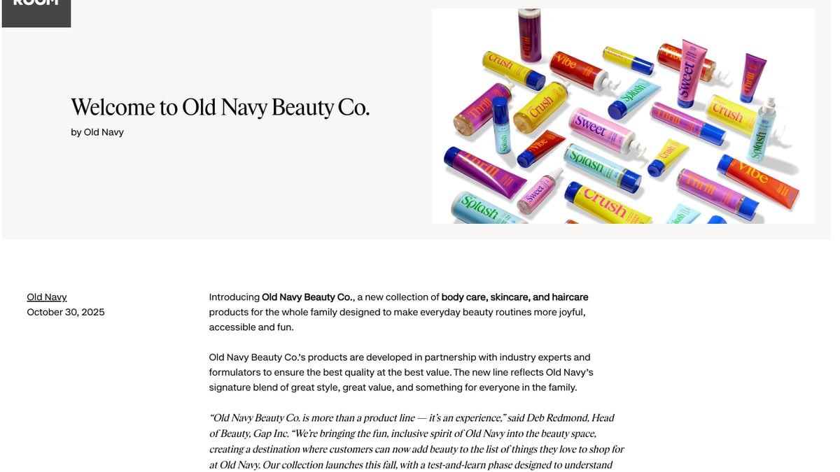 オールドネイビー」がビューティ事業に参入 新コレクション「Old Navy Beauty Co.」を始動