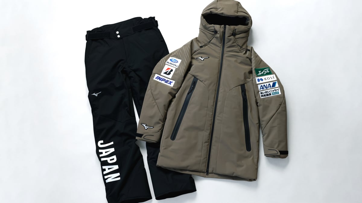 Mizuno 日本代表 ダウンジャケット レッド　スキーウエア Mizuno 日本代表 ダウンジャケット レッドスキーウエア