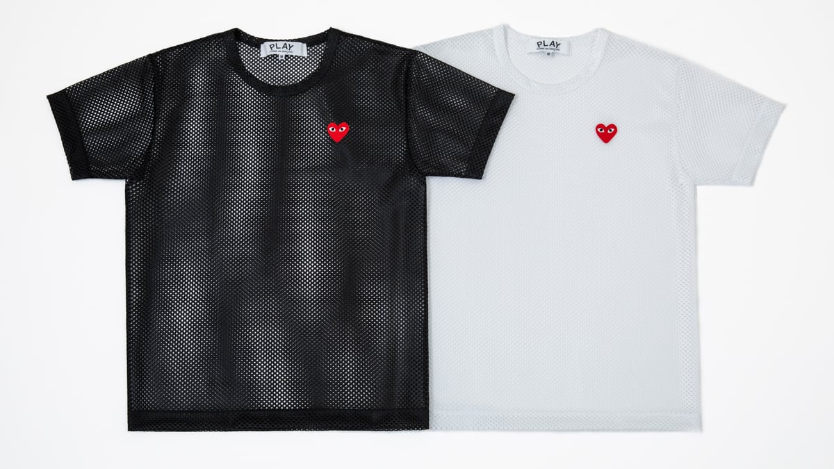 プレイ コム デ ギャルソンが初となるメッシュ素材のTシャツを発売