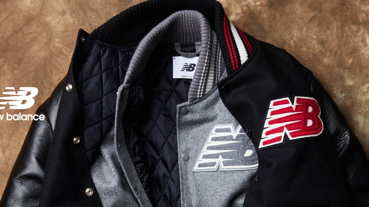 ニューバランスが限定18着のバーシティジャケットを発売 刺繍