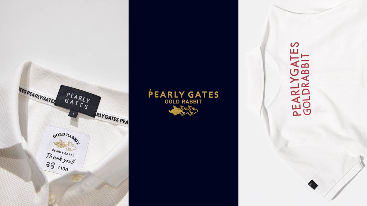 未使用級　PEARLY GATES 上田桃子　コラボ　赤 ウサギ刺繍 セーター 上田桃子プロとのコラボコレクション「MOMOKO UEDA SPECIAL COLLECTION