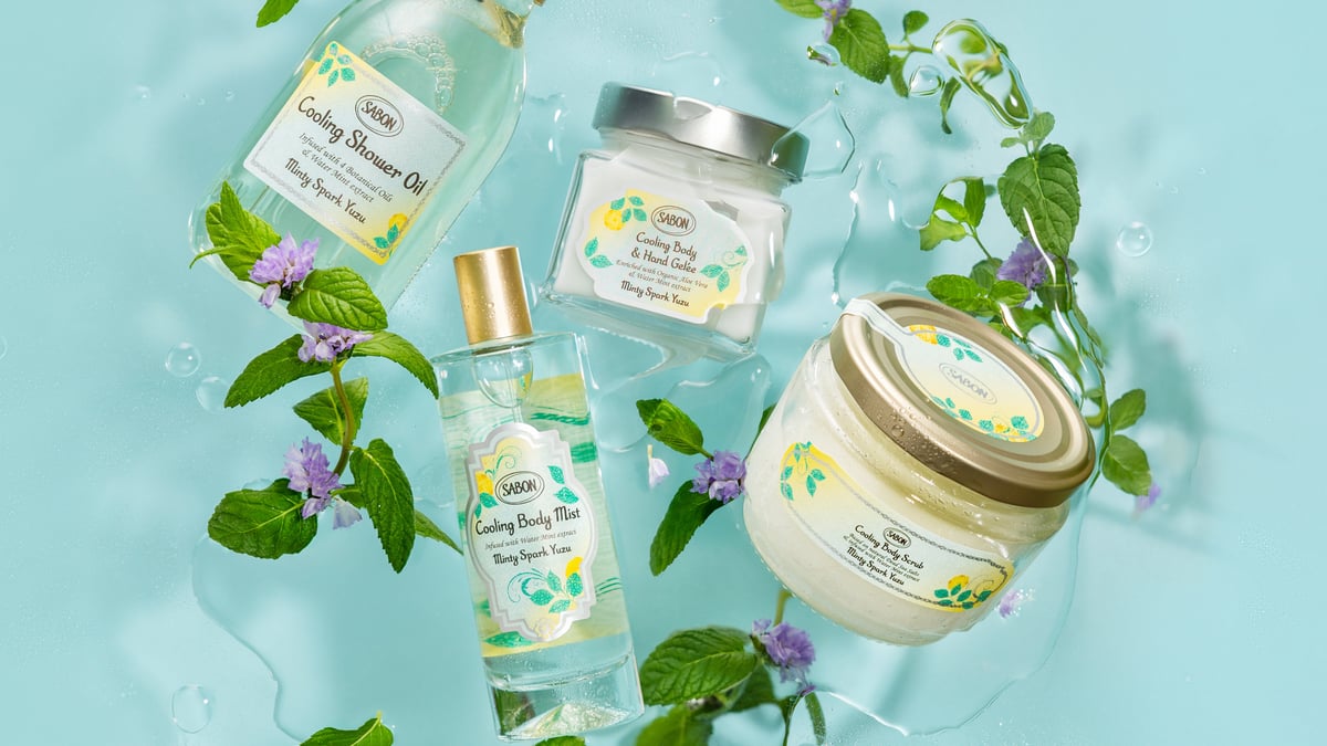 未使用 サボン ボディジュレ&ジュレマスク セット ミンティスパーク MS SABON「ミンティ・スパーク」涼感ウォーターミントのボディスクラブや