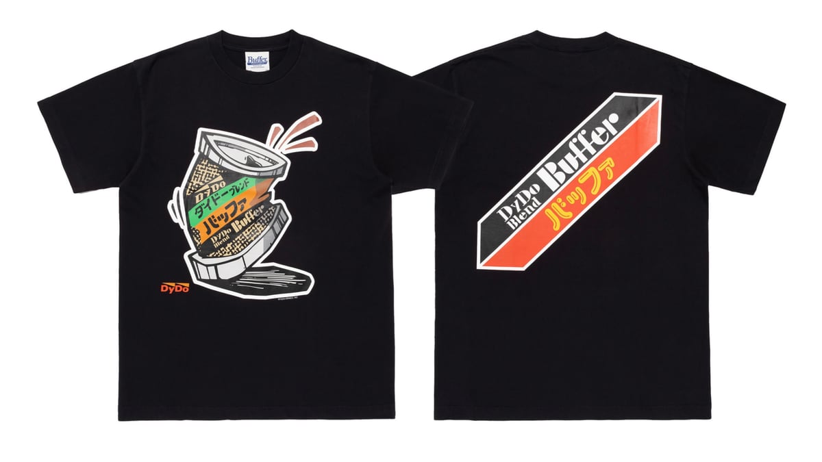 Buffer Corp tシャツ バッファ　西山徹 西山徹による「バッファ」がダイドードリンコとコラボ Tシャツや
