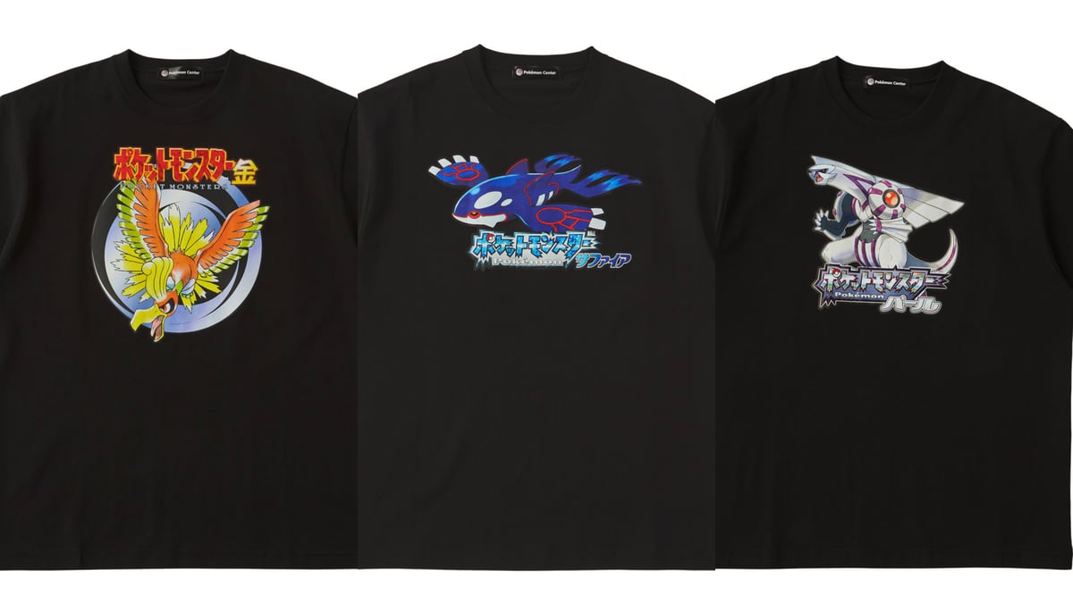 ポケモンの歴代パッケージTシャツが登場 赤・緑、ルビー・サファイア