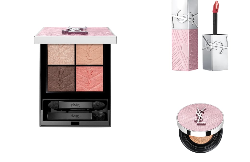 YSLがピンクとシルバーの輝きをまとった「YSL ラブ ライト