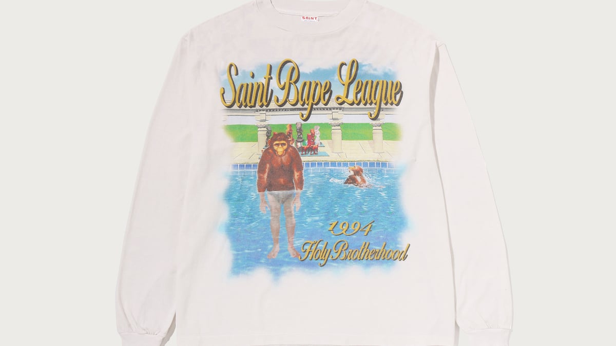 ベイプがセント マイケルとコラボ Tシャツやスツール缶など6型を発売