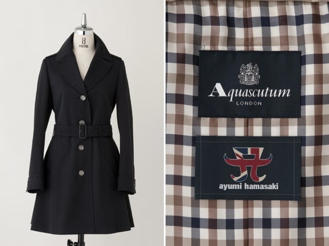 浜崎あゆみ×アクアスキュータム トレンチコート発売、Twitter企画も