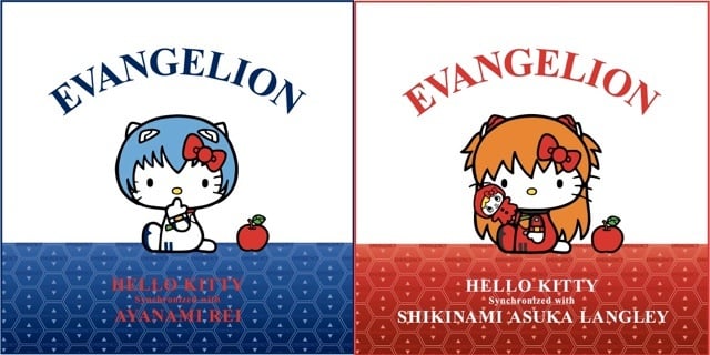 サンリオ×エヴァ キティが綾波とアスカに変身