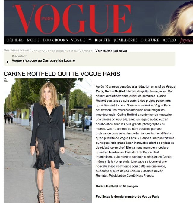 希少 irreverent カリーヌ・ロワトフェルドVOGUE 希少 irreverent カリーヌ・ロワトフェルドVOGUE 過激で官能的な