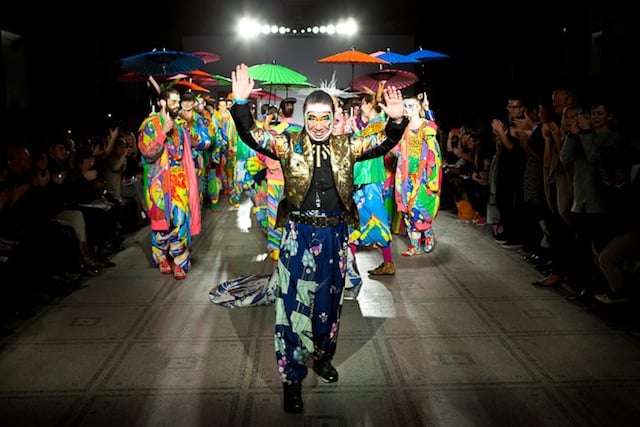 KANSAI O2 ヴィンテージ 上下セットアップ　　カラフル 抽象柄 個性的 インタビュー】山本寛斎の