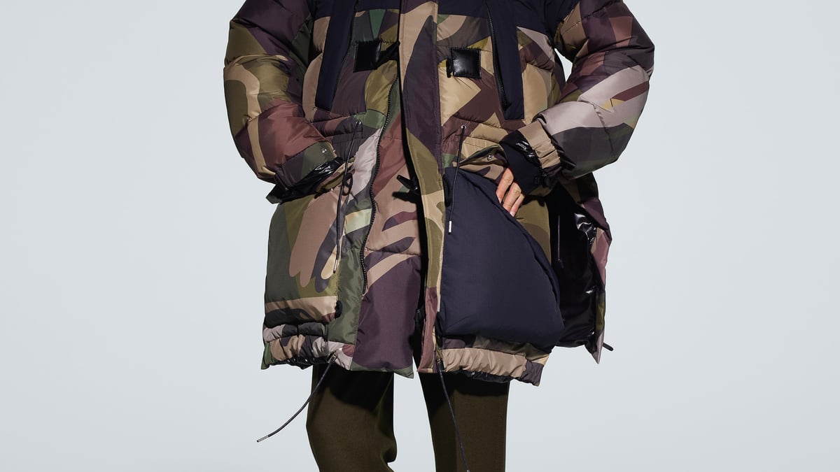 sacai 2021秋冬 カラーブロックミ リタリーコート　サイズ1 sacai 2021秋冬 カラーブロックミ リタリーコート サイズ1 sacai