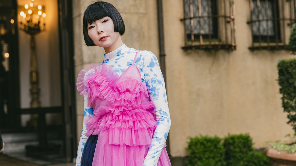【値下げ不可】poppy tokyo あさぎーにょ　ハートチュールトレーナー 値下げ不可】poppy tokyo あさぎーにょ ハートチュール