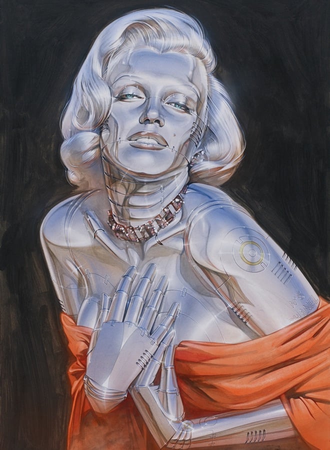 空山基＊マリリン・モンロー＊セクシー☆ビンテージ80s〜ピンナップ白額装 sorayama_hajime_20151223_001.jpg