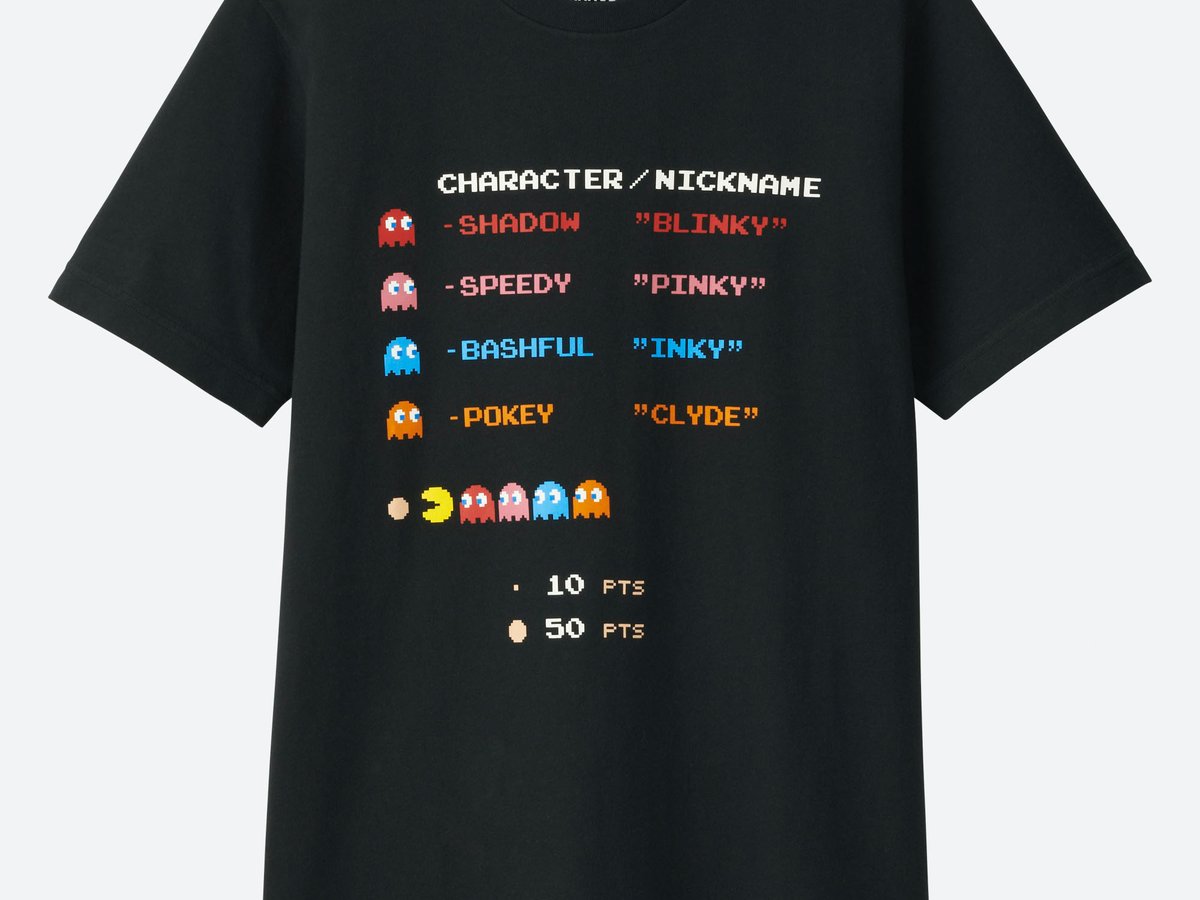 ユニクロのナムコレトロゲームのｔシャツのデザインが酷