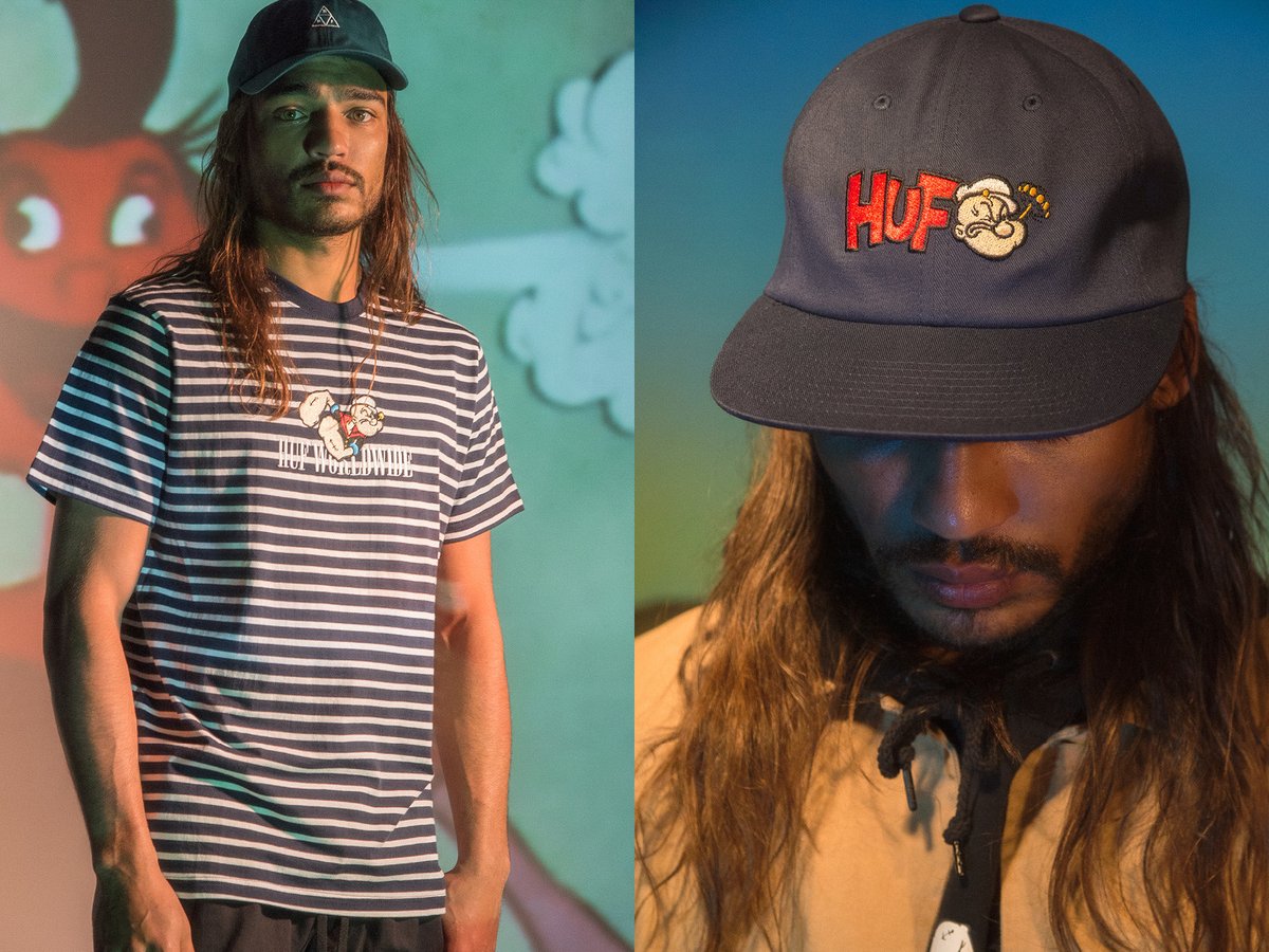 HUF」がポパイとコラボ、オリーブやウィンピーなどアイコニックな仲間 