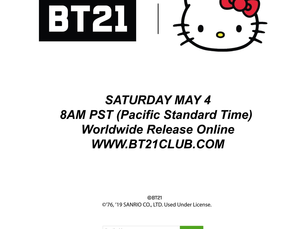 BTSのキャラクター「BT21」とハローキティがコラボ、5月4日に発売