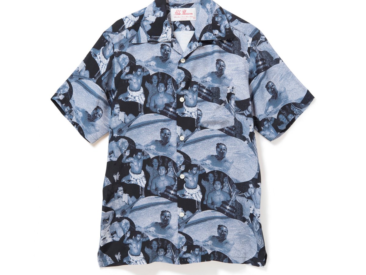 Aloha Blossom アロハブロッサム×千代の富士のアロハシャツ 千代の富士 / BLACK | Aloha Blossom (MEN)(アロハブロッサム