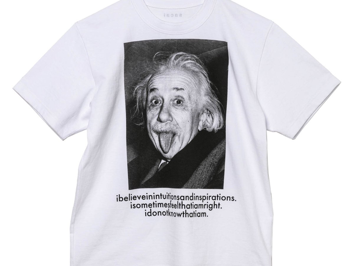 サカイ」がアインシュタインモチーフのTシャツとフーディー発売 