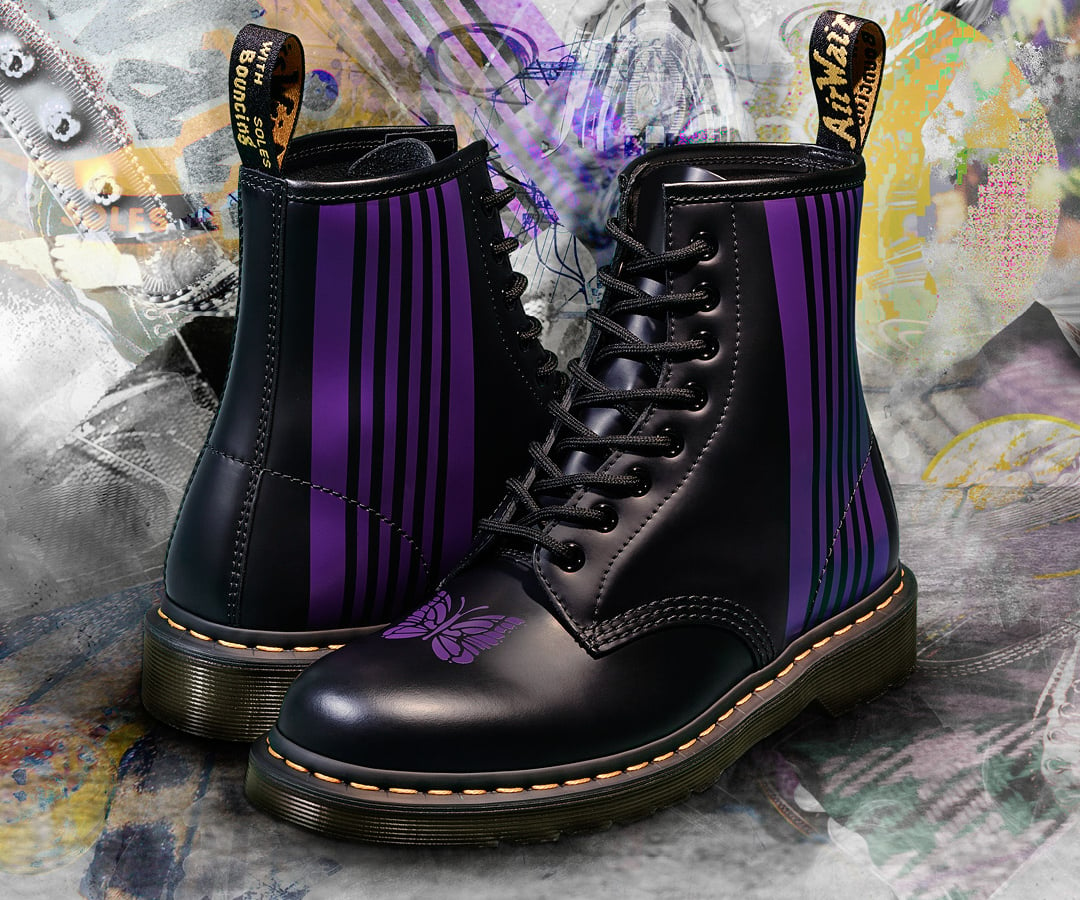 希少　Dr.martens Needles コラボブーツ　ブラック　24cm