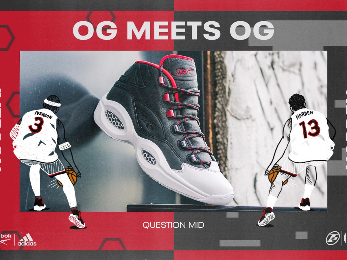 ま*ん様 リーボック アイバーソン ハーデン Reebok】Iverson × Harden 第2弾 Question Mid “Crossed Up,Step