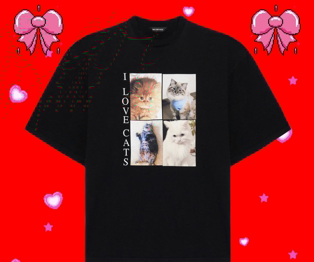 BALENCIAGA　I LOVE CATS エコバッグ BALENCIAGA Patent Calfskin Medium I Love Pets Cat Lover
