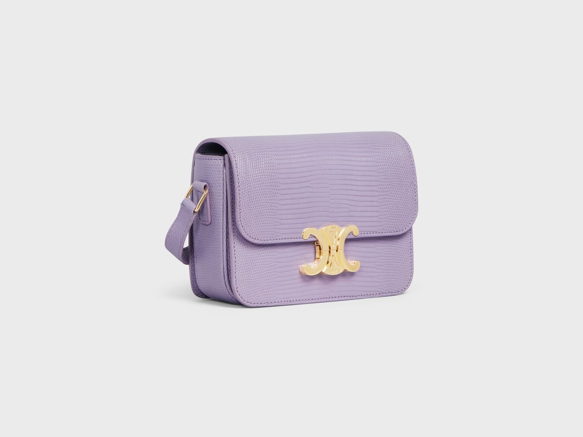 【ゴールドロゴが輝く】CELINE ティリーバッグ トリオンフ celine_triomphe_lilac_20210419