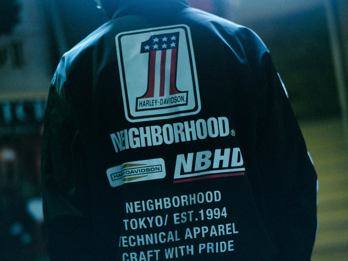よろしくお願いいたしますネイバーフッド ハーレー neighborhoodレーシングジャケット黒M