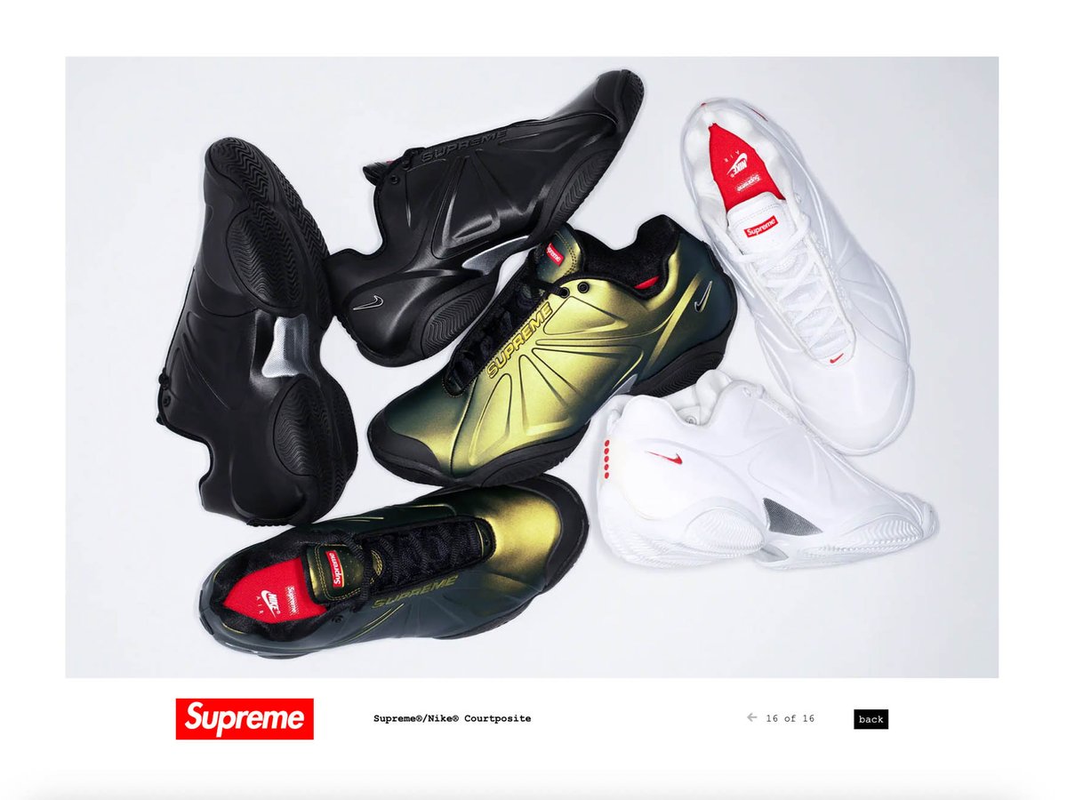 supreme Nike Courtposite スニーカー