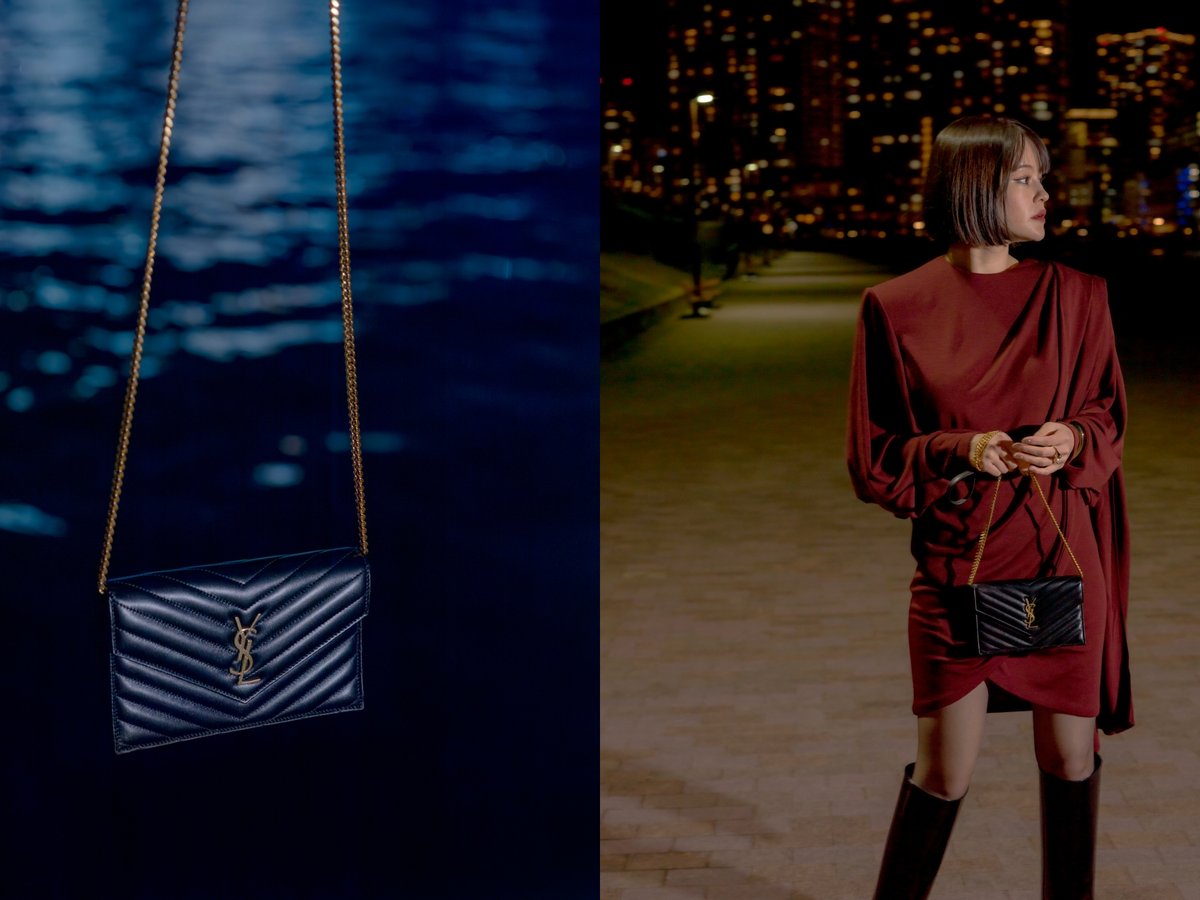 Saint Laurent エンヴェロップ チェーンウォレット クラッチ org.jpg