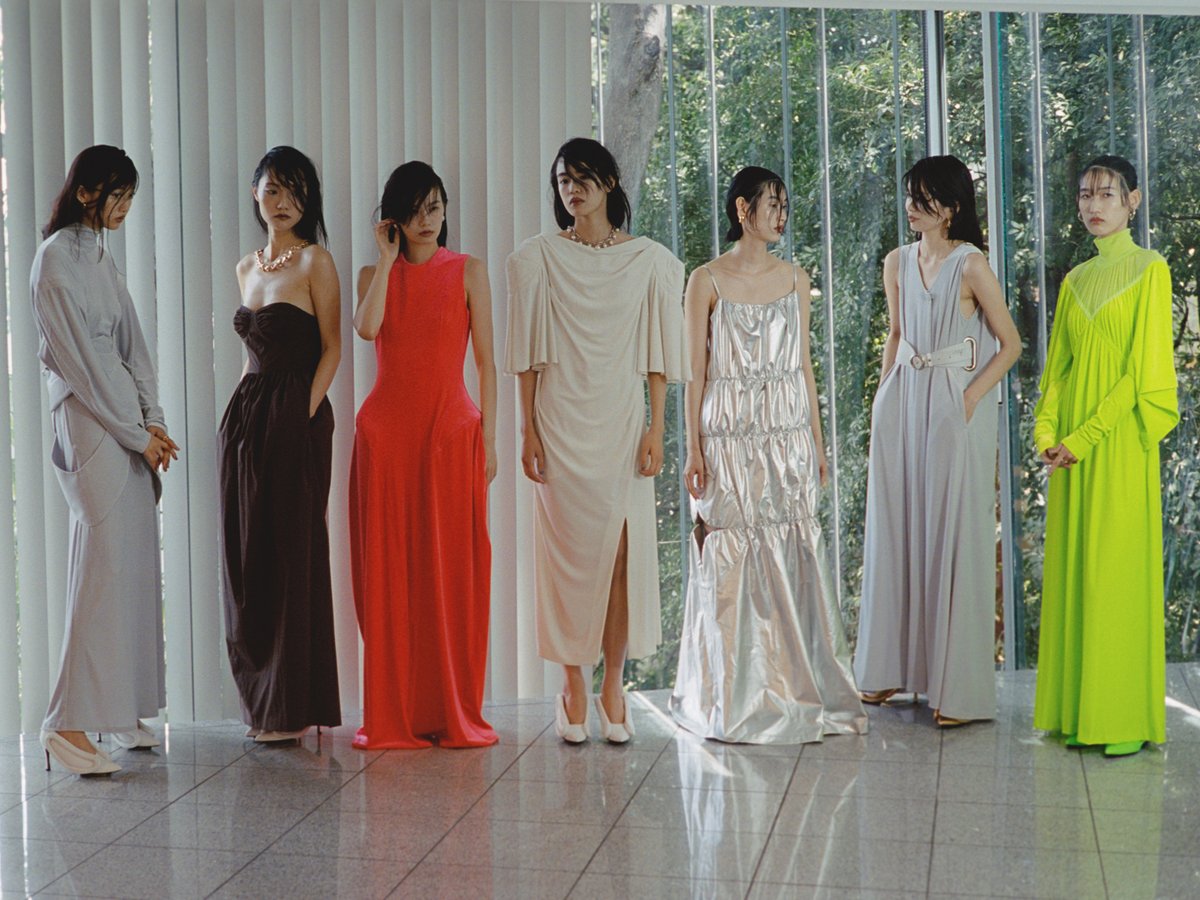 YOHEI OHNO graphic glitter dress litmus - ロングワンピース