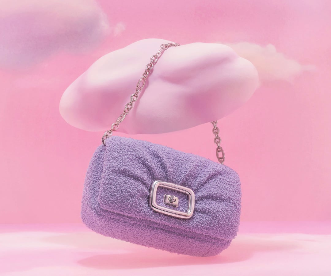 ⭐️新品⭐️ ロジェヴィヴィエ　ピンク　エナメル　ゴールド金具　バックル　スクエア rogervivier-candycloud-