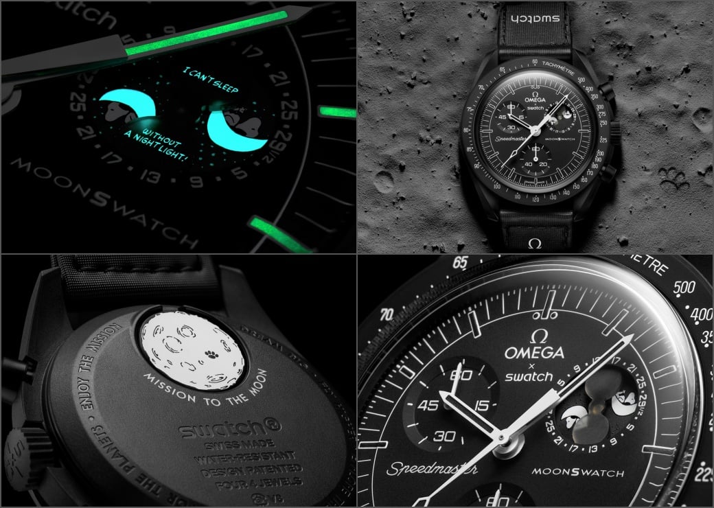 オメガ スピードマスター ムーンスウォッチ　スヌーピー　黒 4月8日に緊急発売!?】新色ブラック、“オメガ × スウォッチ