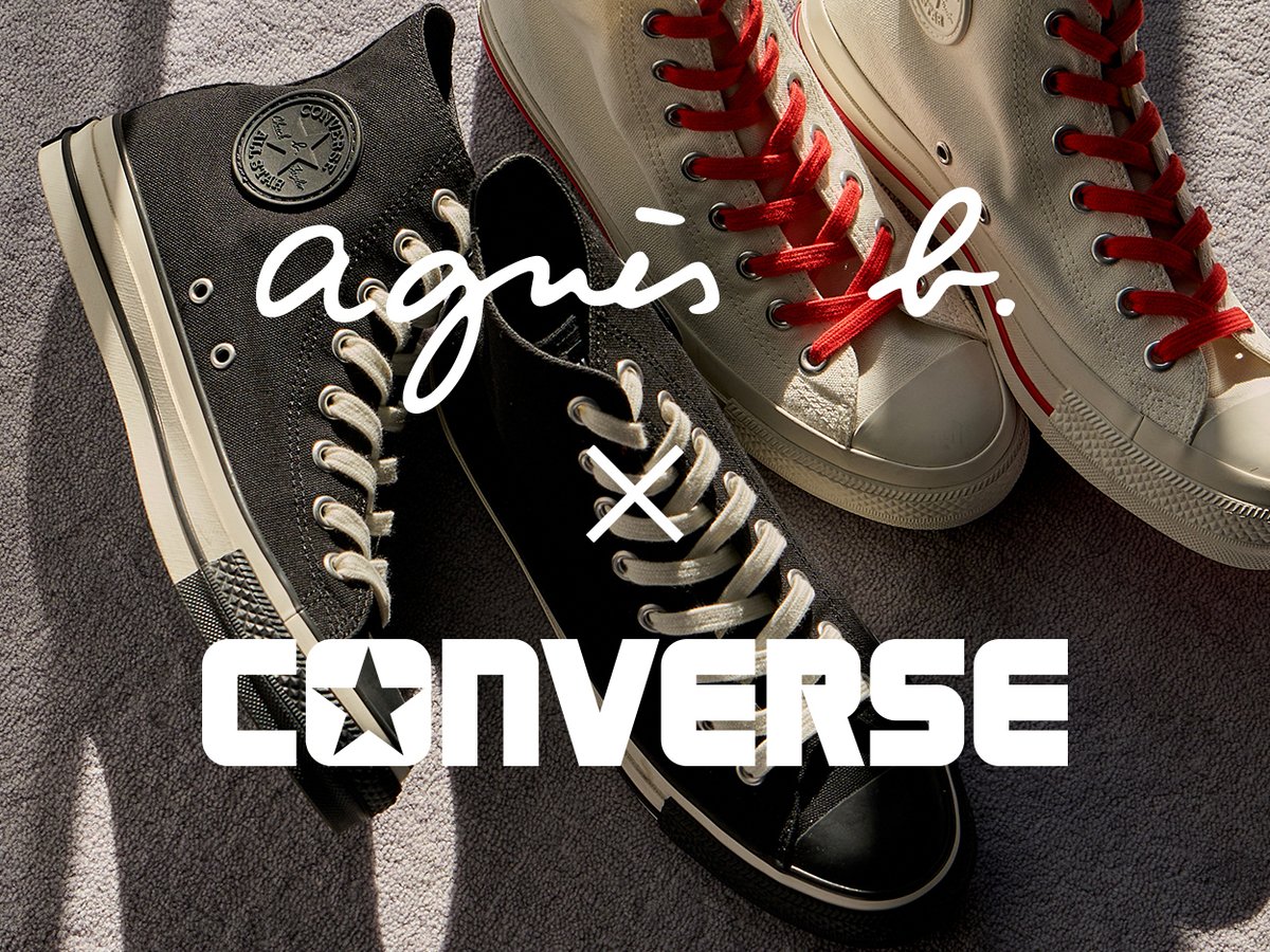 新品未使用 agnes b. x CONVERSE コンバース ALL STAR アニエスベーがコンバースとコラボ、「b.」をデザインした