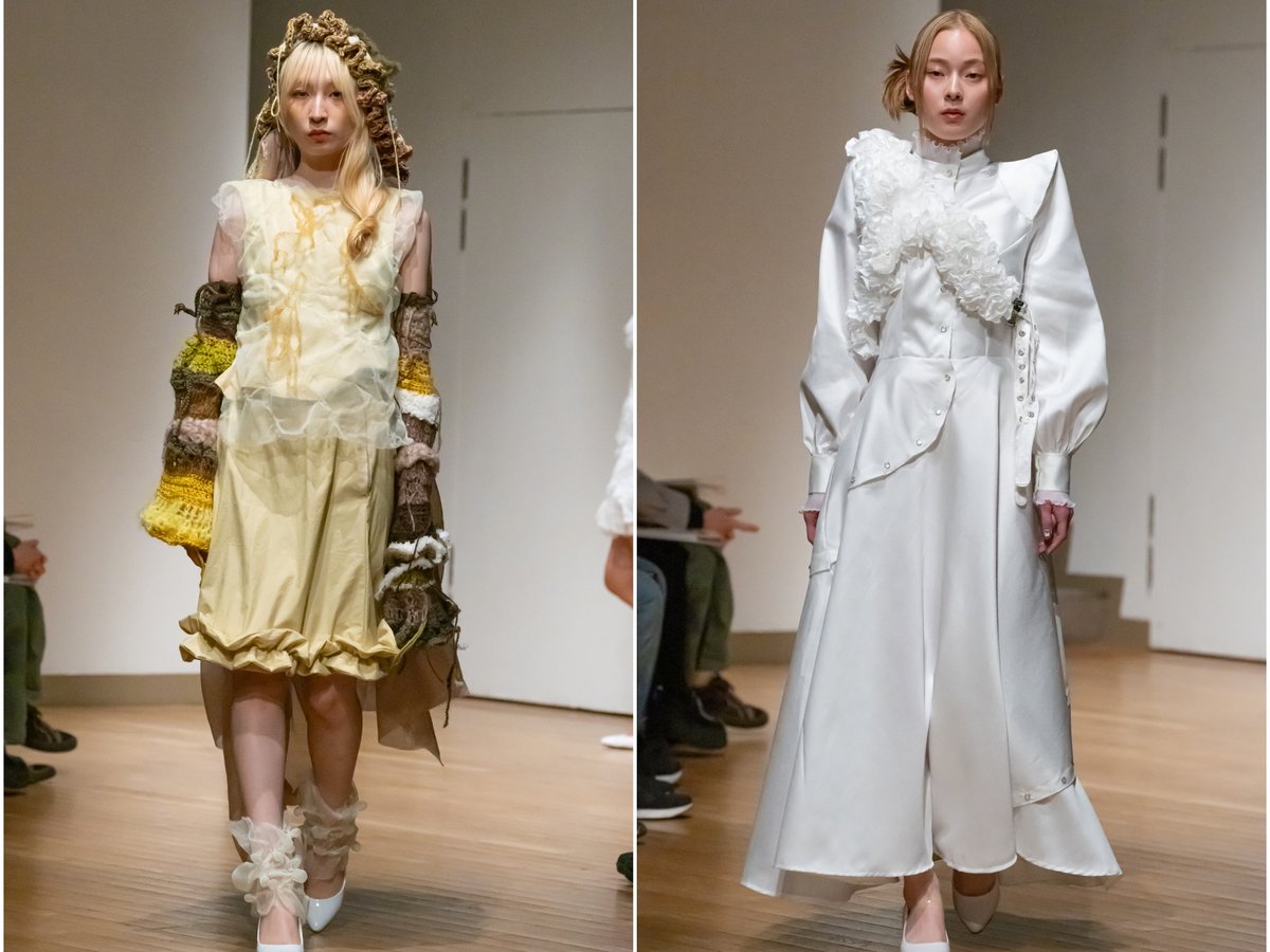 早稲田大学繊維研究会によるショー「透き間、仄めき」が発表