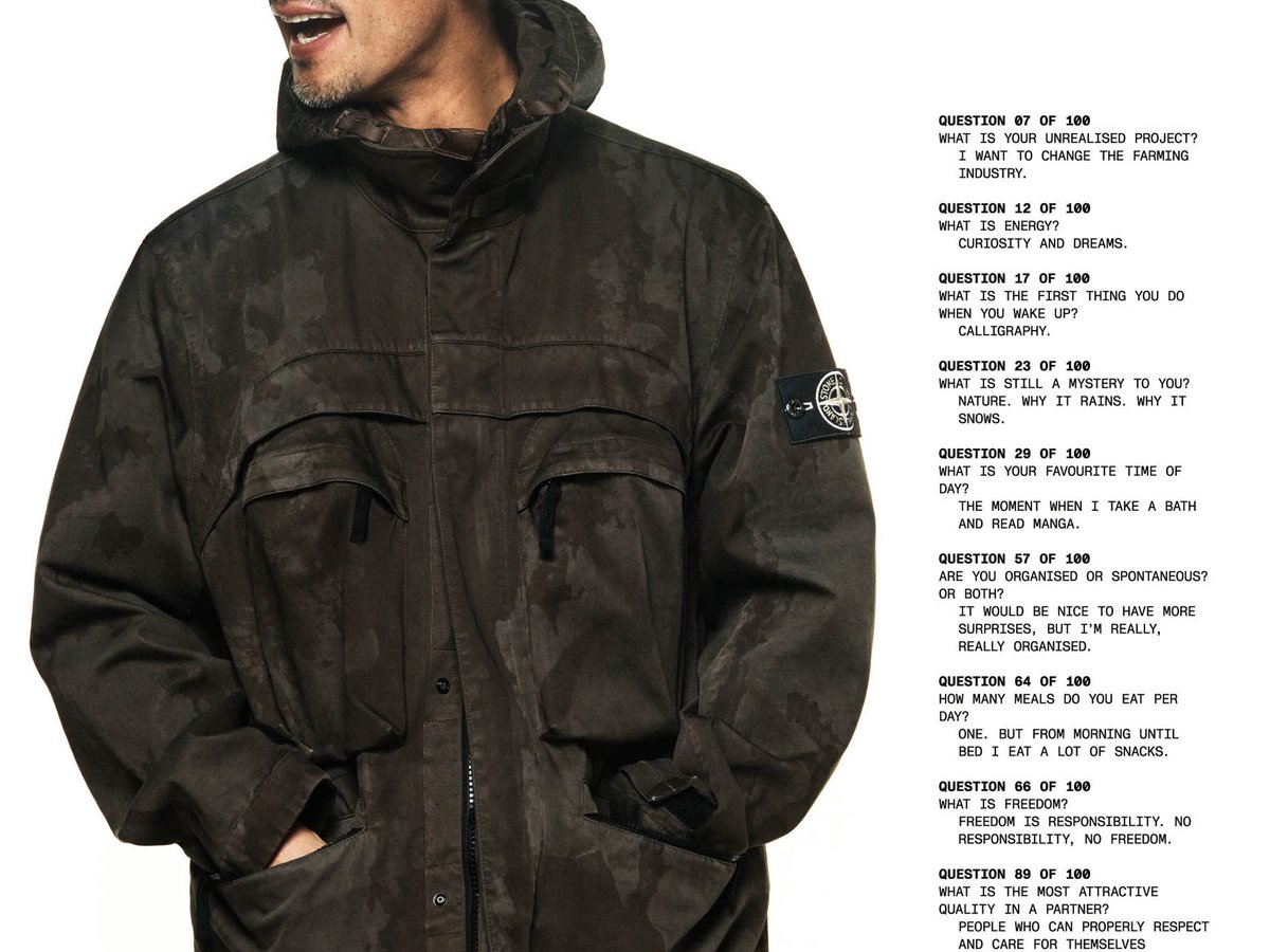 ストーンアイランドがキャンペーンヴィジュアルに中田英寿を起用、独自