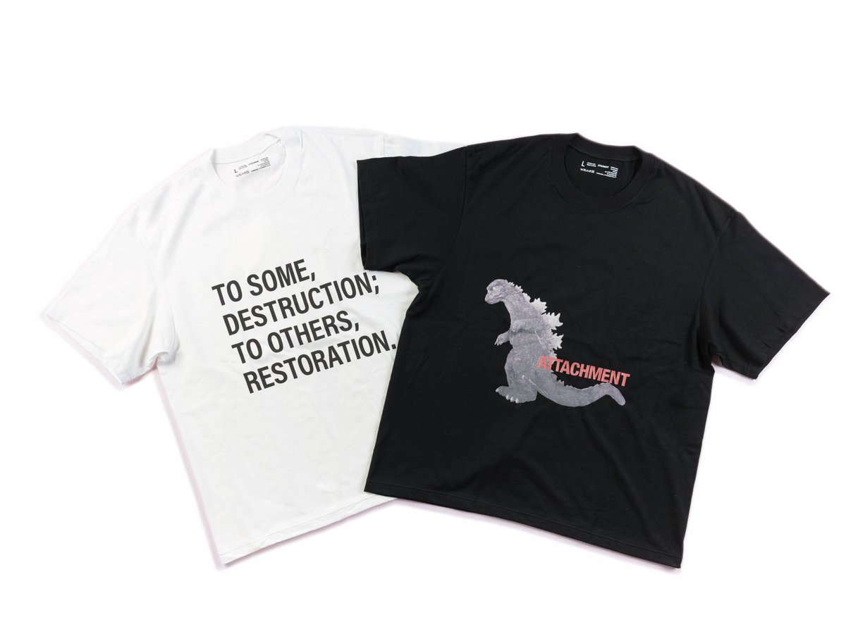 アタッチメントがゴジラオリジナルTシャツを発売、「ゴジラ・THE