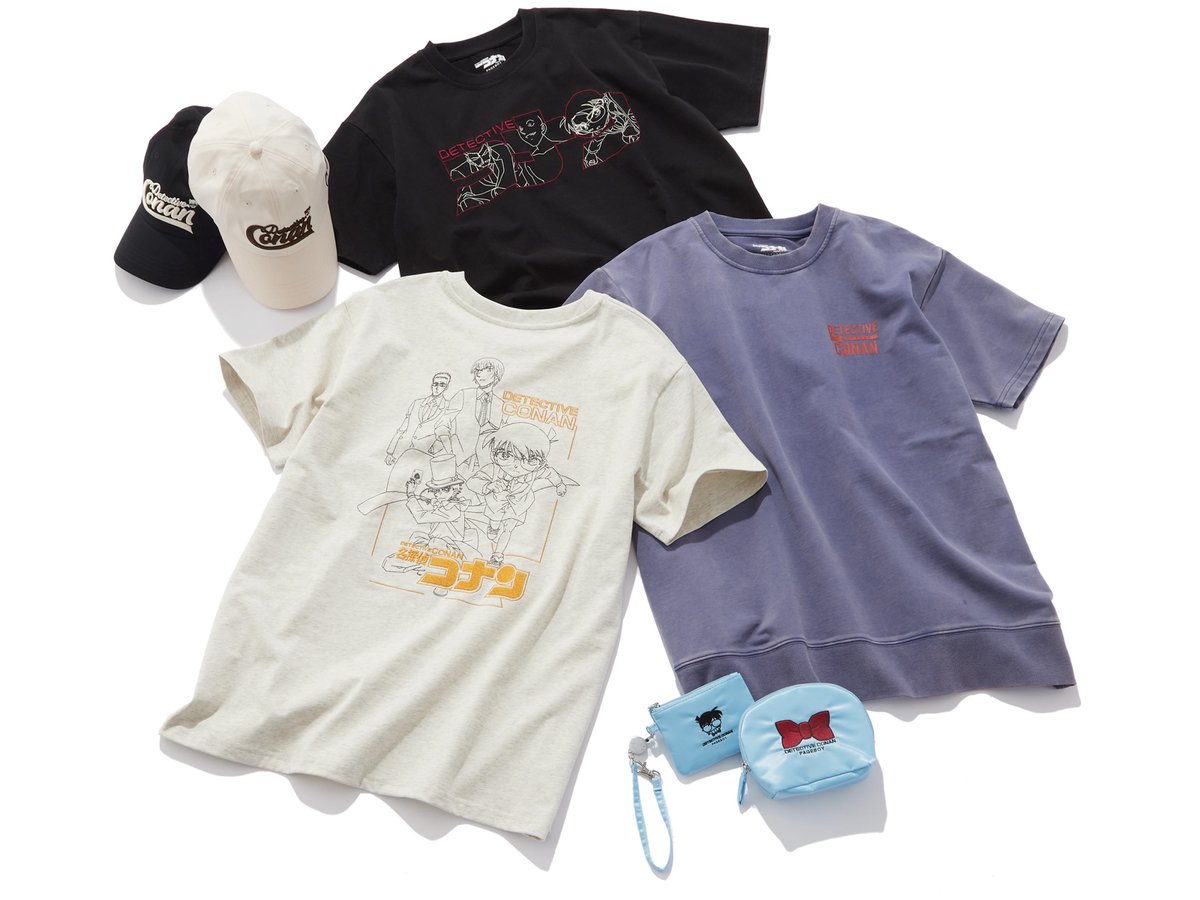 【新品未使用】名探偵コナン　アンドエスティ　コラボＴシャツとクリアケース　２点 名探偵コナン × and ST」初コラボレーション！『ファッションの